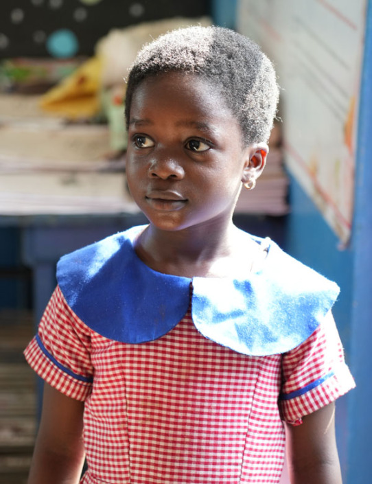 A child supported through a community care programme in Ghana
